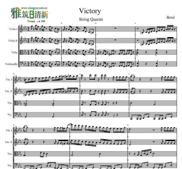 Victory 弦乐四重奏总谱