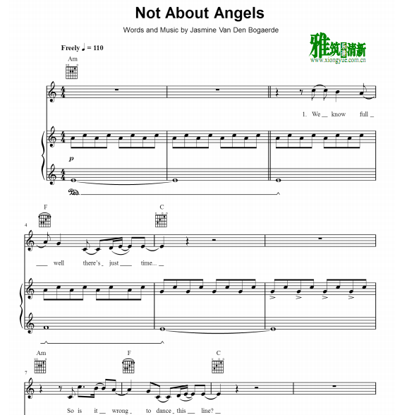 birdy - not about angels钢琴伴奏谱