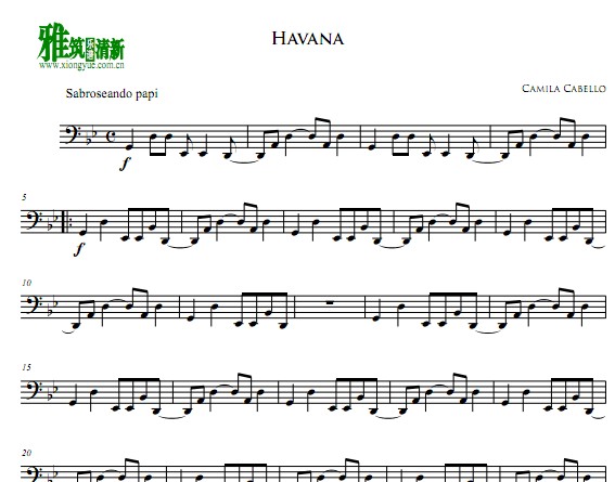 Havana 大提琴谱