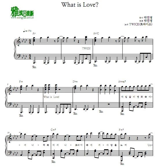 TWICE - What is Love? 独奏钢琴谱