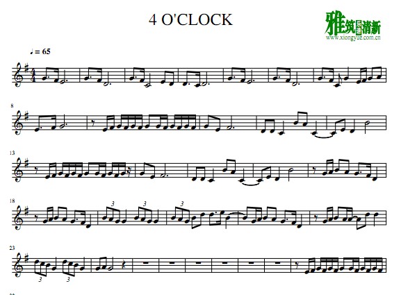 BTS 防弹少年 四点 4o'clock 小提琴谱