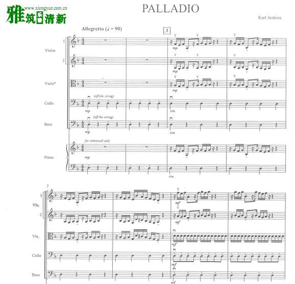 卡尔 詹金斯Karl Jenkins 帕拉迪奥 Palladio交响弦乐合奏总谱+分谱