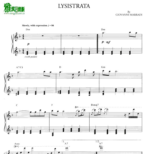 乔瓦尼 - Lysistrata钢琴谱