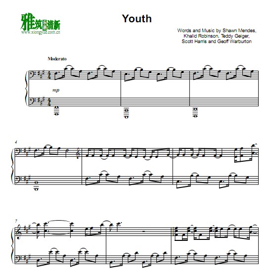 Francesco Parrino 版 youth钢琴谱