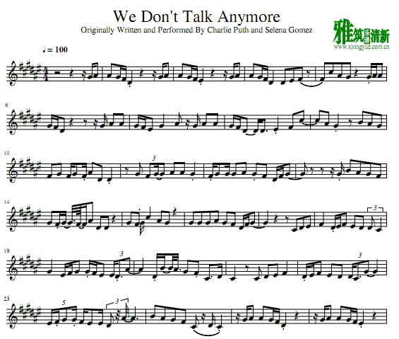 We Don't Talk Anymore С