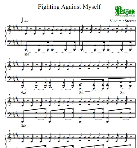 VLADIMIR STERZER - Fighting Against Myself钢琴谱