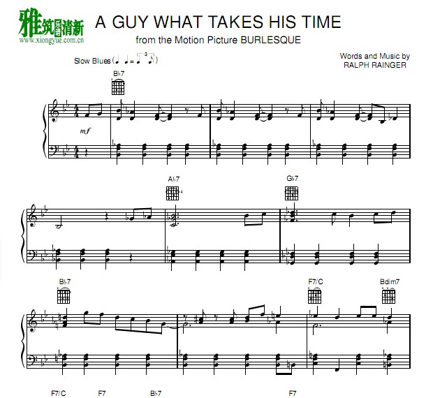 A Guy What Takes His Time钢琴谱