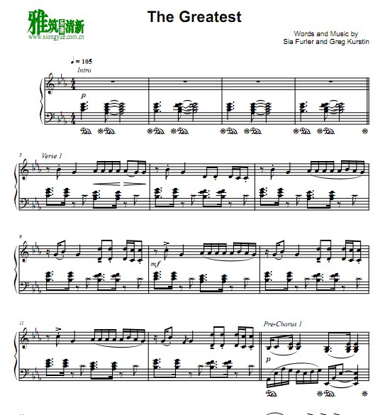 Peter Bence - The Greatest钢琴谱