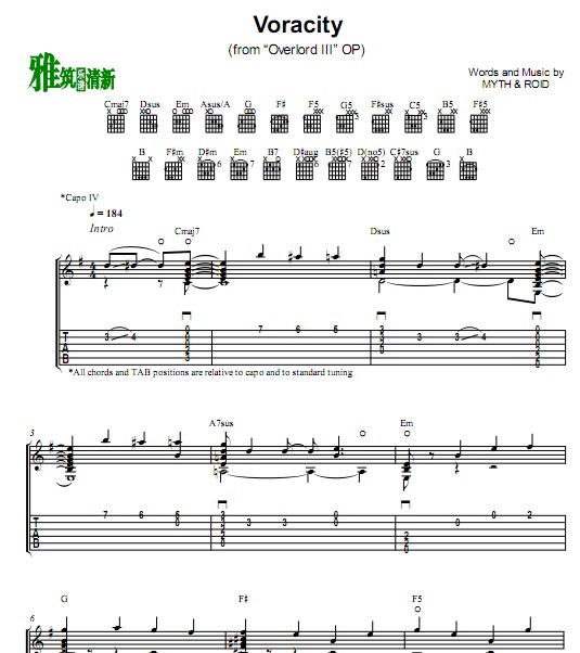 Eddie van der Meer版 voracity吉他谱
