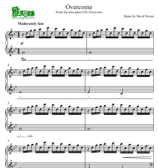 David Nevue - Overcome钢琴谱