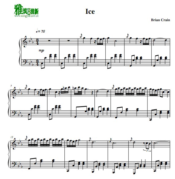 Brian Crain - Ice钢琴谱