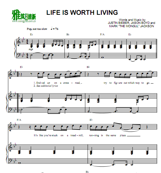 Justin Bieber - Life Is Worth Livingٰ