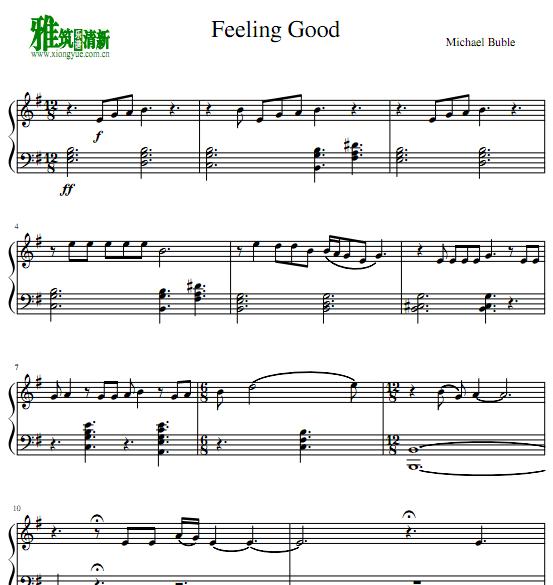 Michael Buble - Feeling Good钢琴谱
