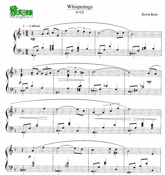 Kevin Kern - Whisperings钢琴谱