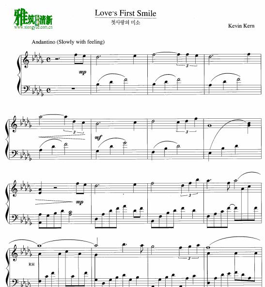 Kevin Kern - Love's First Smile钢琴谱