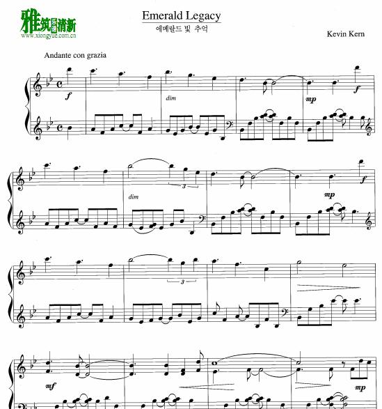 Kevin Kern - Emerald Legacy钢琴谱