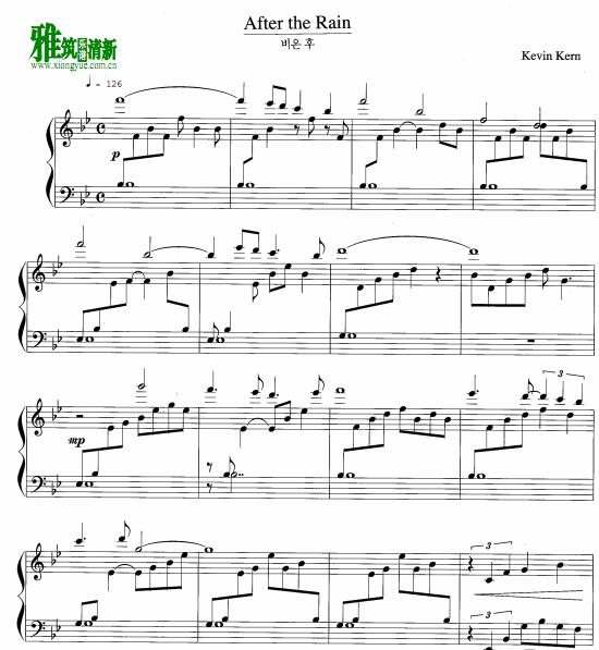 Kevin Kern - After the Rain钢琴谱