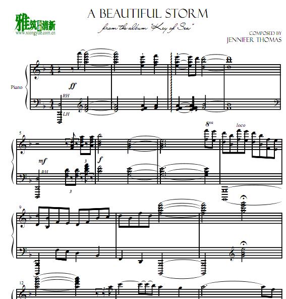 Jennifer Thomas - A Beautiful Storm钢琴谱