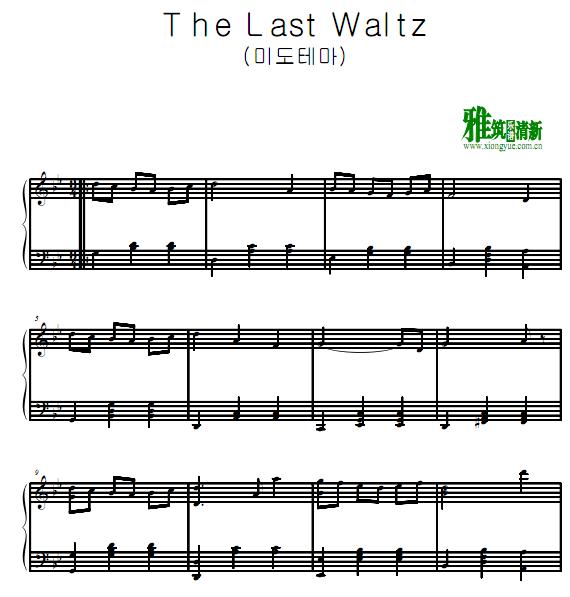 老男孩The Last Waltz最后的华尔兹钢琴谱