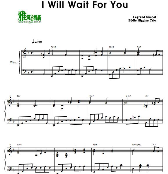 Eddie Higgins Trio - I Will Wait For You