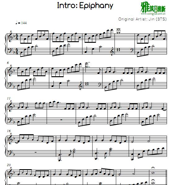 BTS - Epiphany钢琴谱