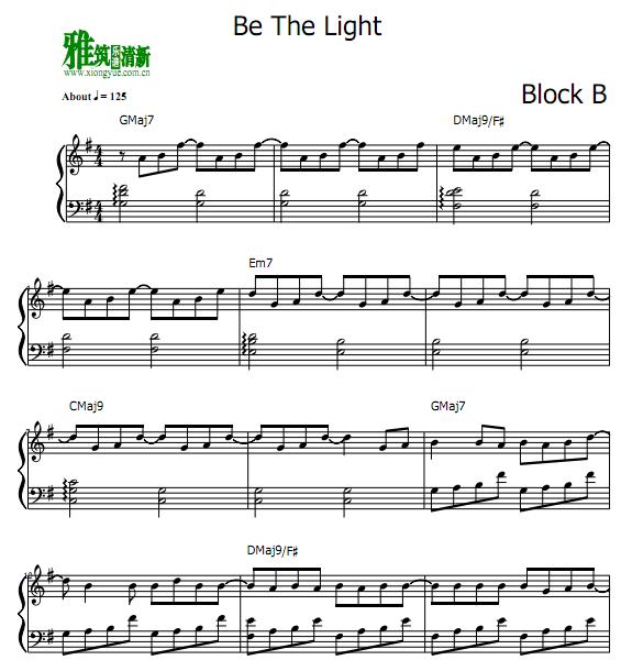 block b - 成为光芒Be the Light钢琴谱