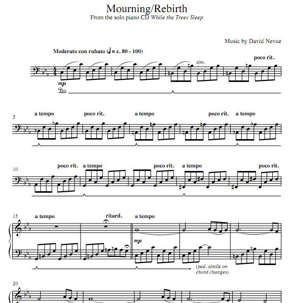David Nevue - Mourning-Rebirth钢琴谱
