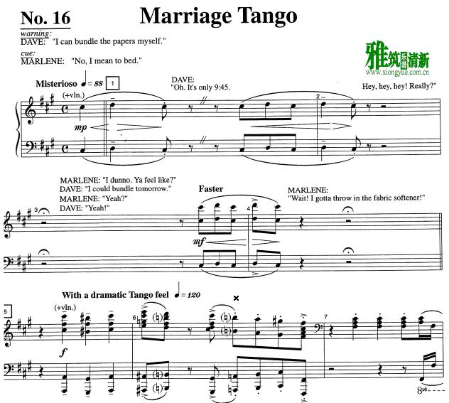 marriage Tango声乐谱 