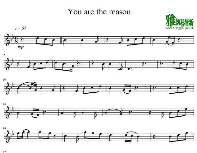 You are the reason萨克斯谱