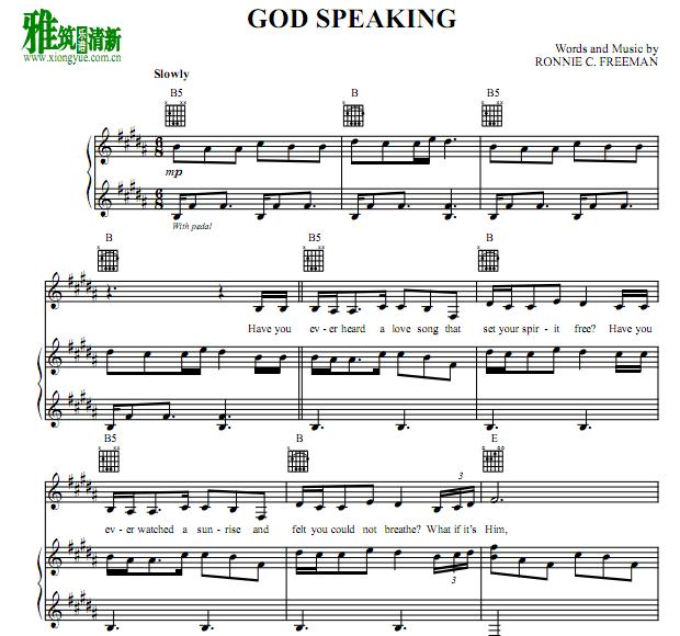 True Beauty - God Speaking歌谱 正谱