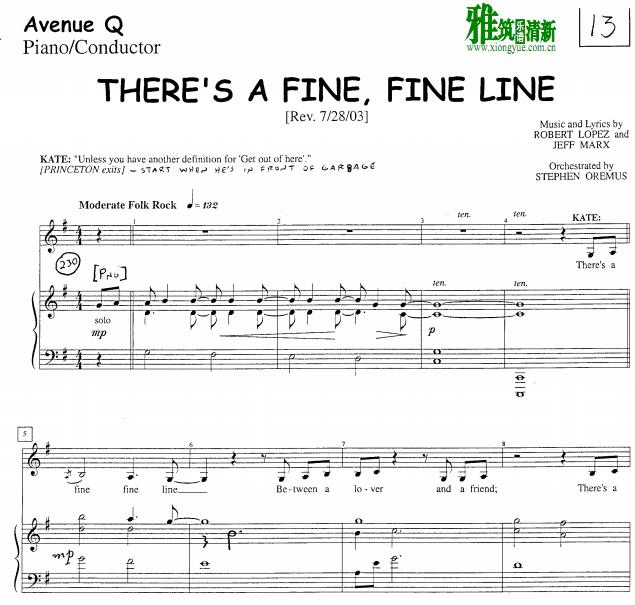 Avenue Q - There's a Fine Fine Lineٰ