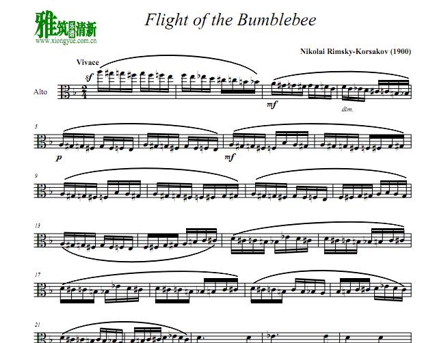 Flight of the Bumblebee中提琴谱