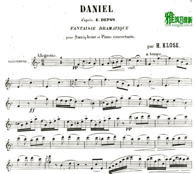 Daniel Fantaisie dramatique d’apres E. Depas˹