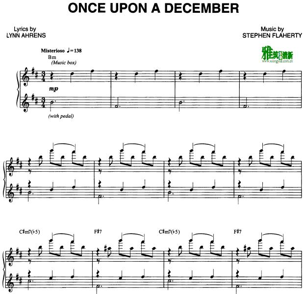 Anastasia - Once Upon a December声乐谱1