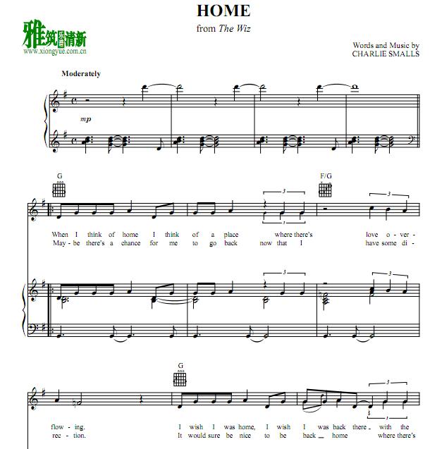 The Wiz - Home歌谱 正谱
