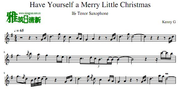 Have Yourself a Merry Little Christmas次中音萨克斯谱