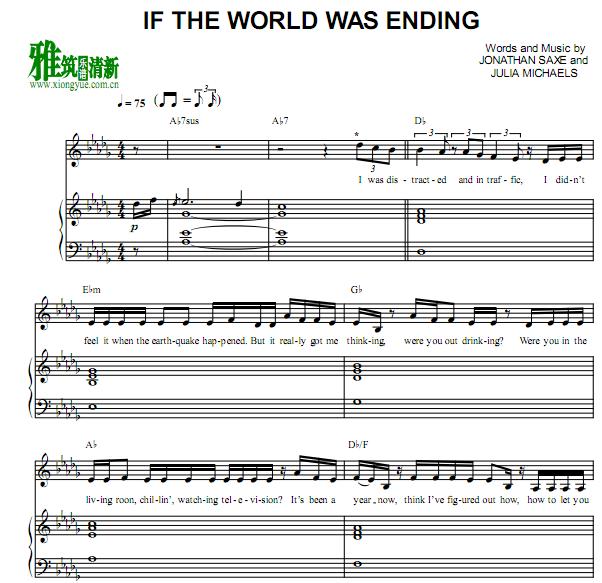 If the World Was Endingٰ
