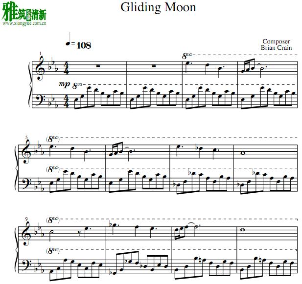 Brian Crain - Gliding Moon钢琴谱