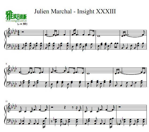 Julien Marcha - Insight XXXIII钢琴谱