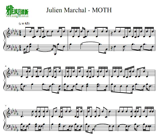 Julien Marcha - MOTH钢琴谱