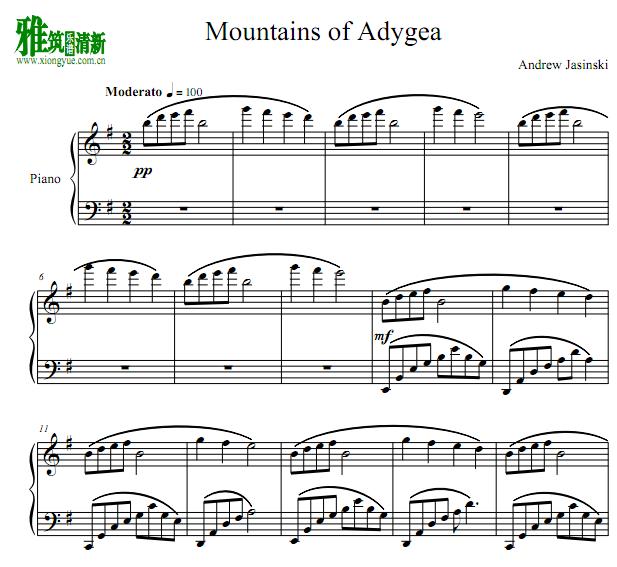 Andrew Jasinski - Mountains of Adygea 钢琴谱