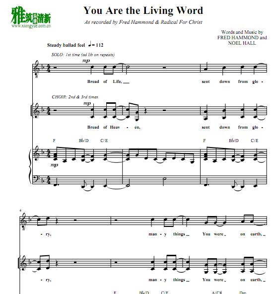 Wow Gospel 2002 - You Are the Living Word合唱谱