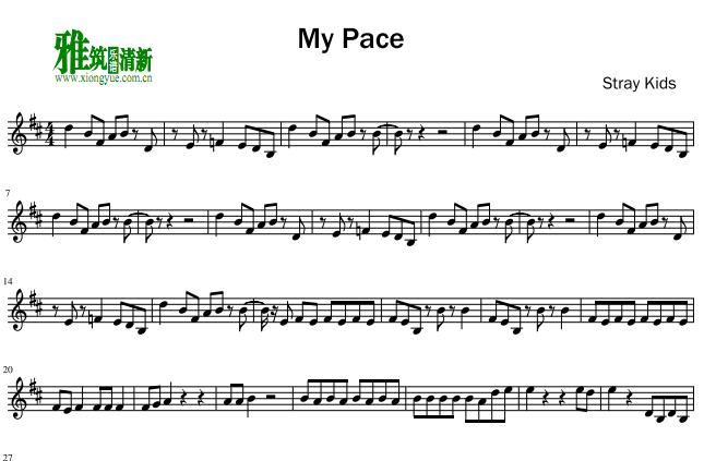 stray kids - my pace小提琴谱