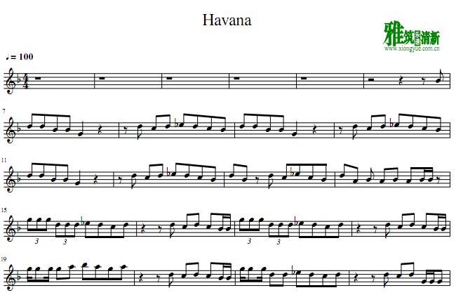 Havana tenor萨克斯谱