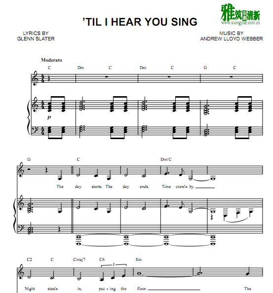 Til i hear you sing钢琴谱