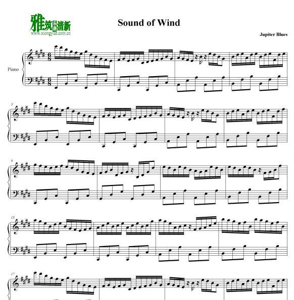 Jupiter Blues - sound of wind钢琴谱