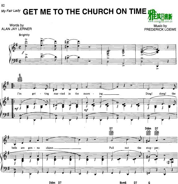 My Fair Lady - Get Me to the Church on Time 钢琴谱