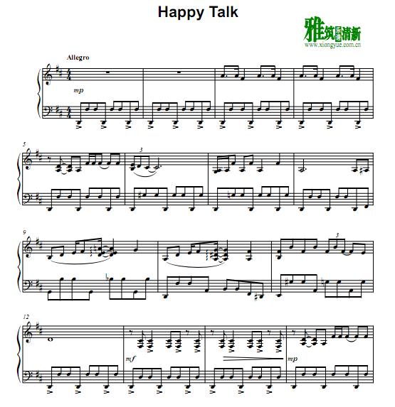 Happy Talk钢琴谱