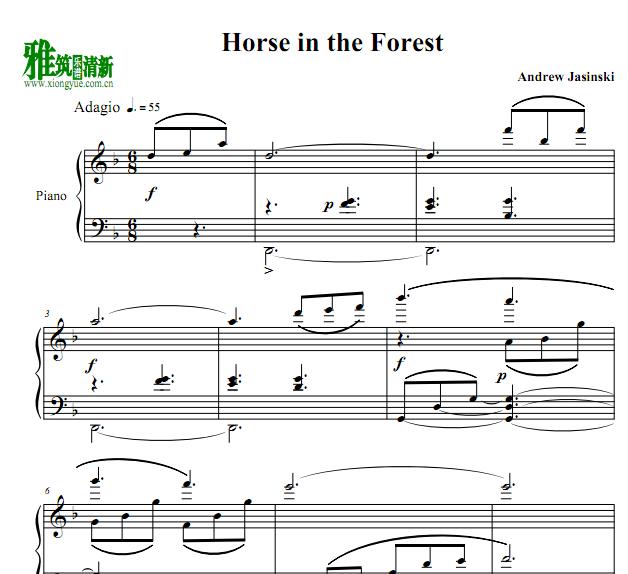 Andrew Jasinski - Horse in the Forest钢琴谱