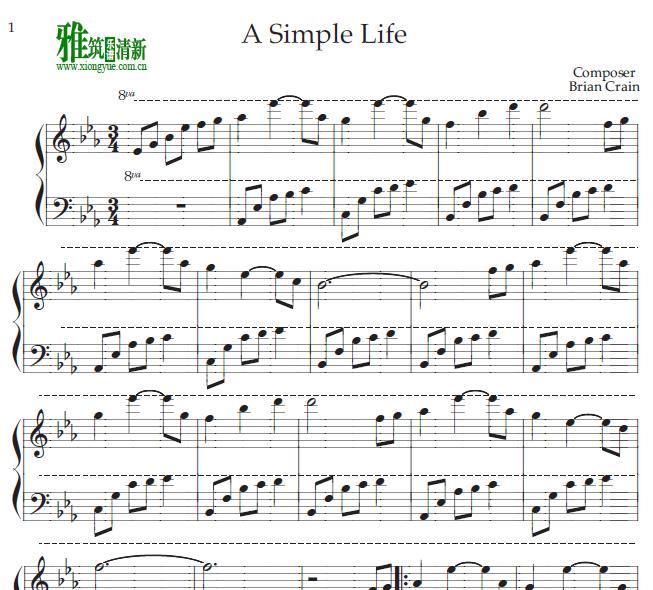 brian crain - A Simple Life钢琴谱